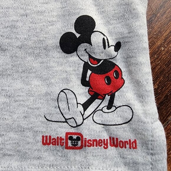 NWT Disney Mickey Mouse Kids Unisex Gray Athletic Shorts Size 11/12 - Picture 6 of 14